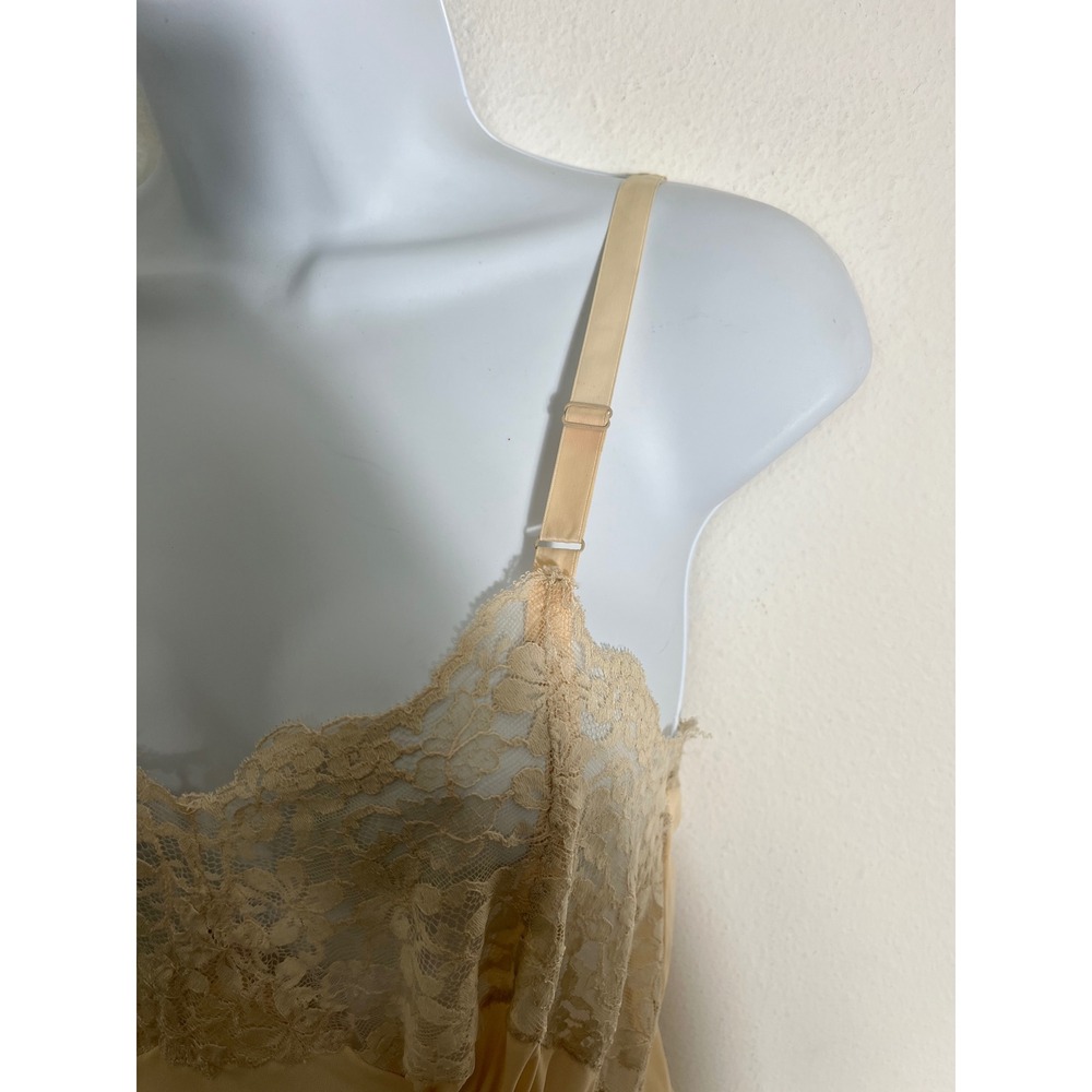 VINTAGE 60s CARESS Lace Slip Nightgown Vanity Fair Lingerie Dress - Picture 8 of 15